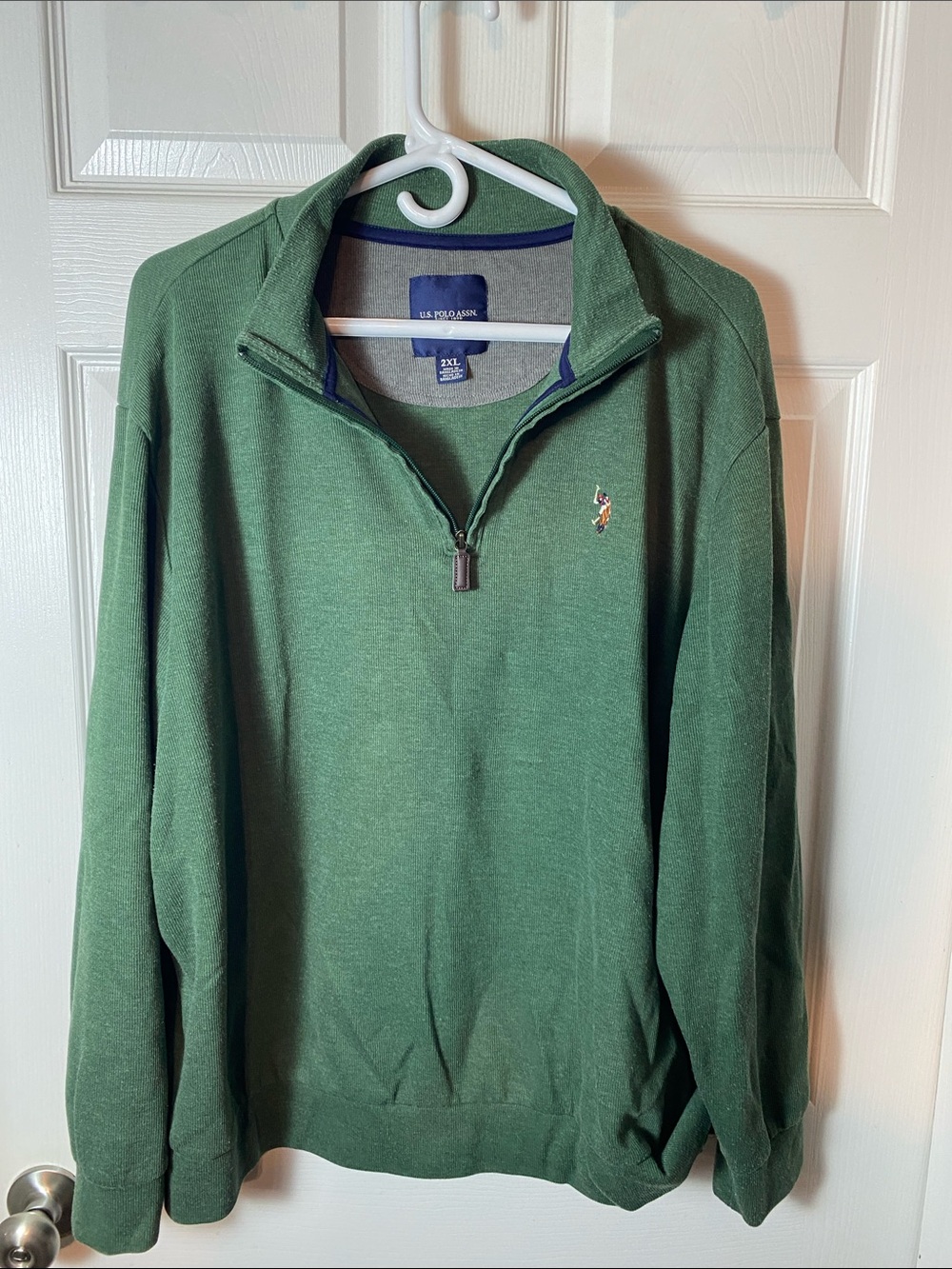 U.S. Polo Assn. Men's Forest Green Half-Zip Sweater